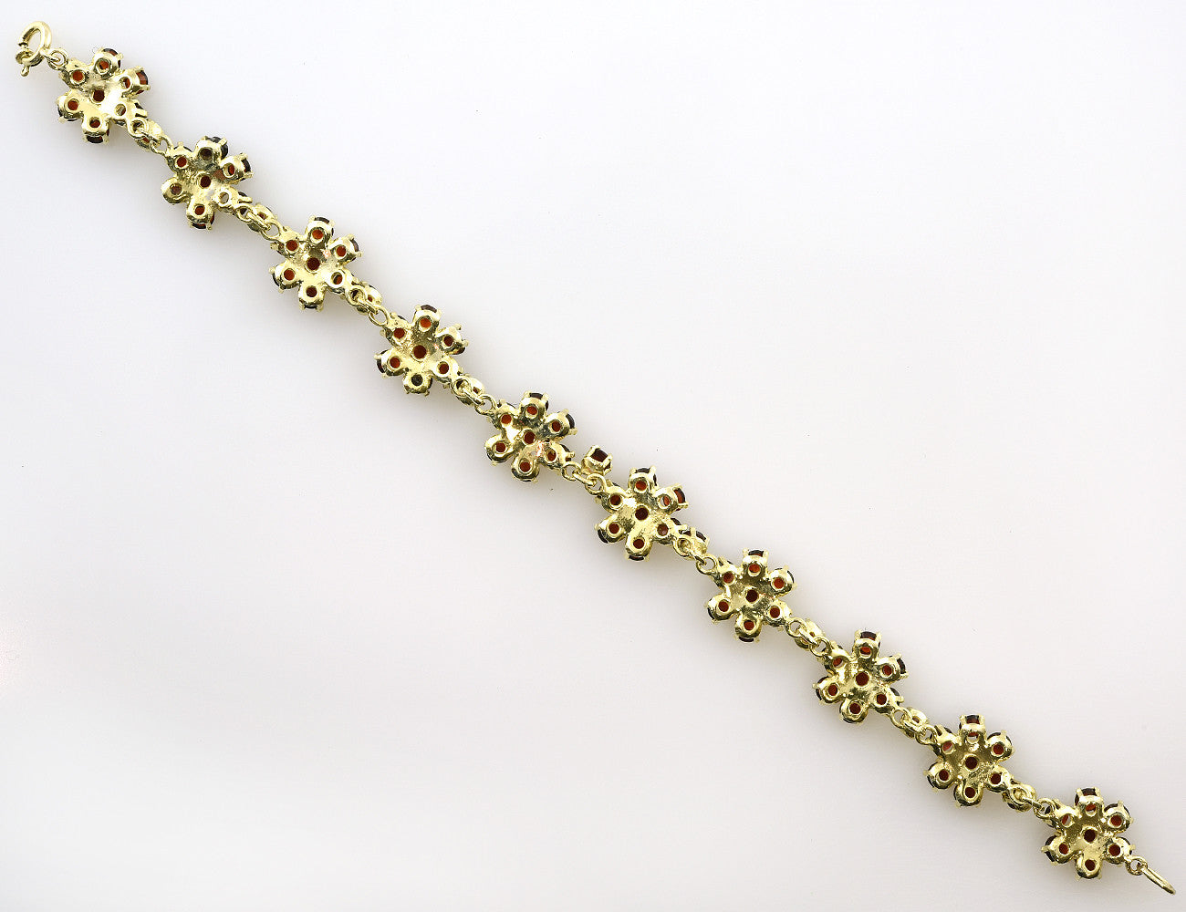 Granat Armband 18,50 cm 333 8 K Gelbgold