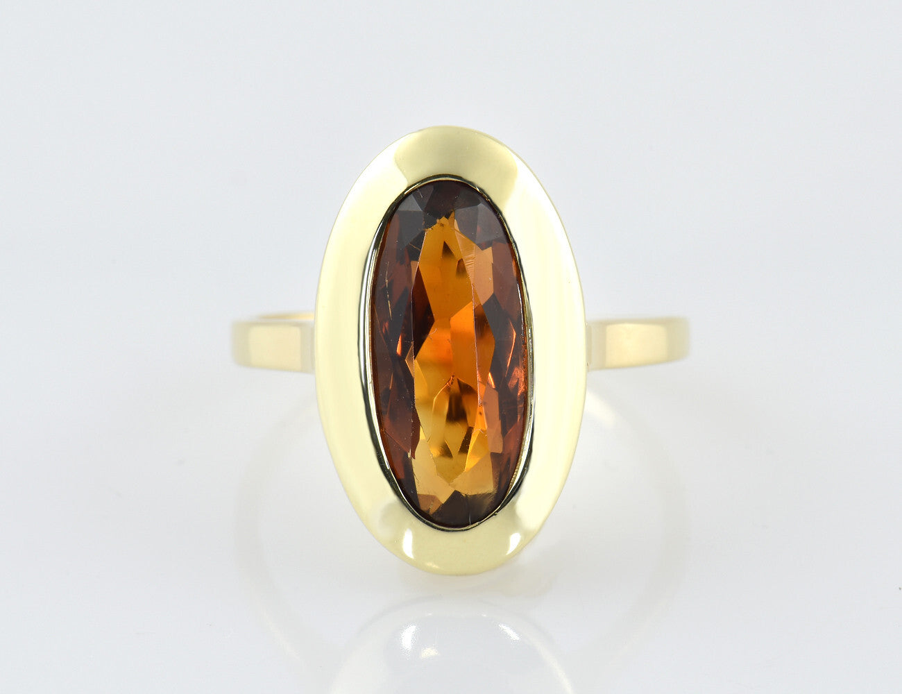 Ring Citrin 585/000 14 K Gelbgold