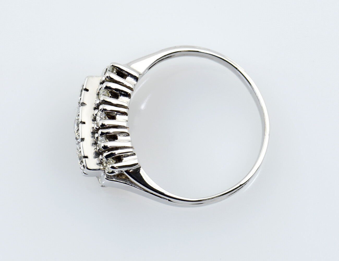 Diamant Ring 585/000 14 K Weißgold 13 Diamanten zus. 0,50 ct