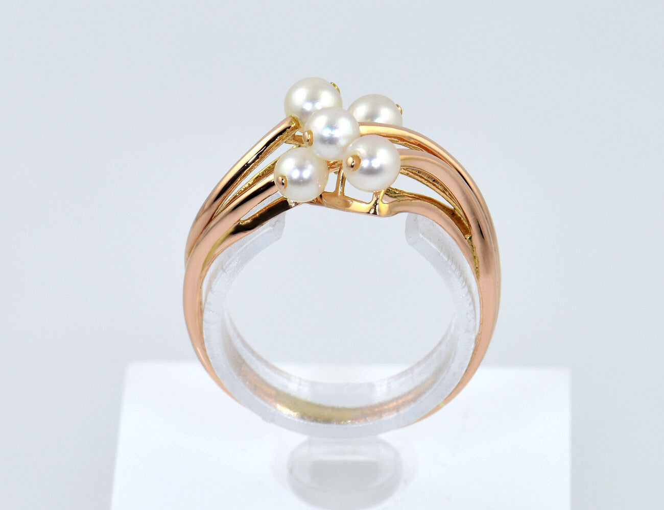 Ring Pearls 750/000 18 K red gold