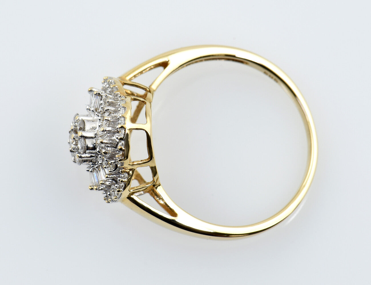 Diamant Ring 585/000 14 K Gelbgold 59 Diamanten zus. 1,00 ct