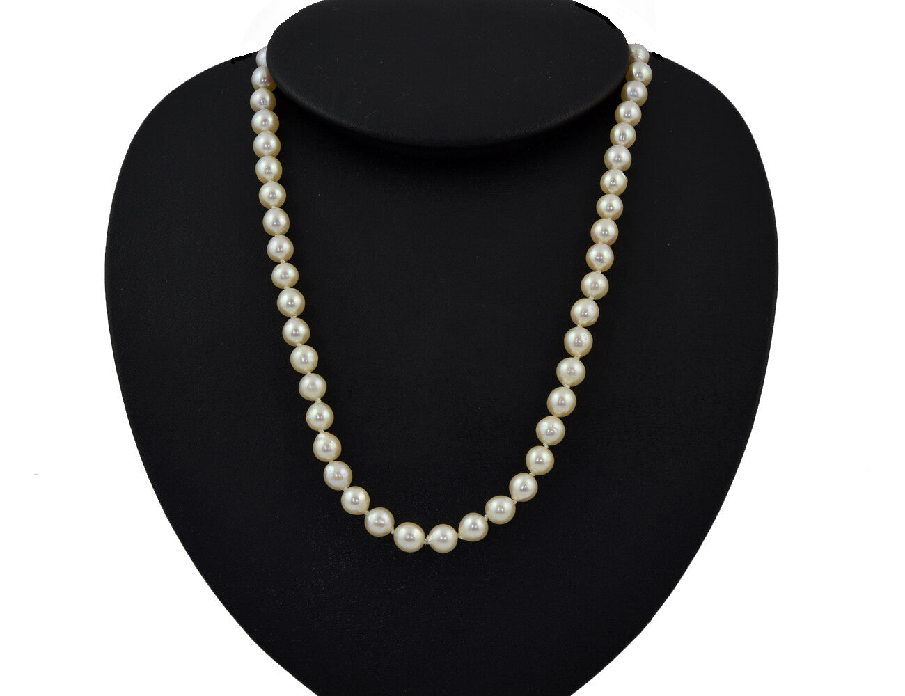 Akoyaperlenkette 750/000 18 K Weißgoldschließe 45 cm