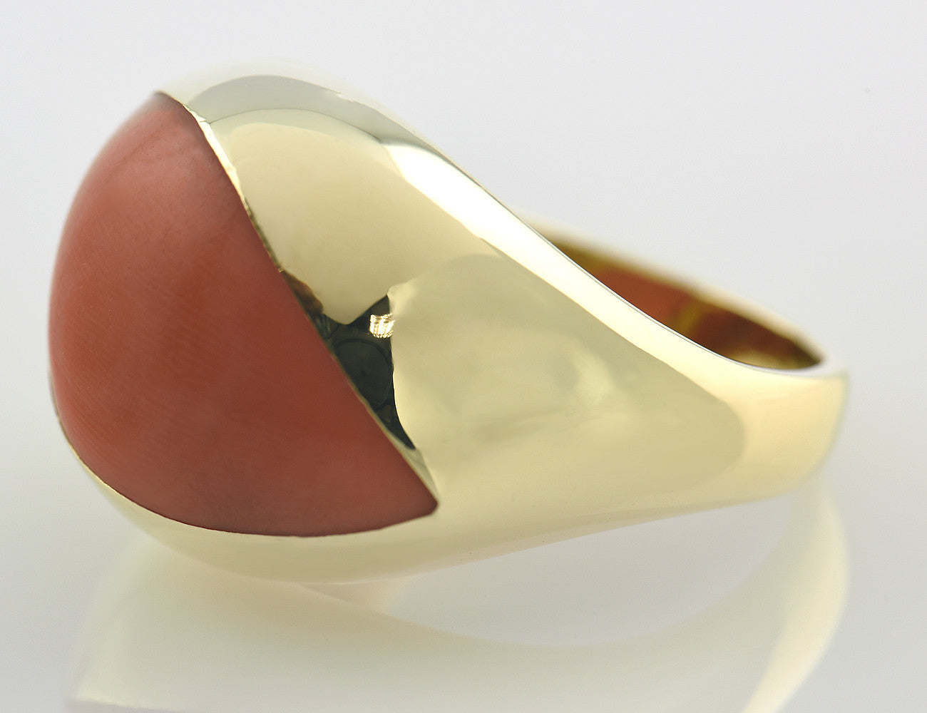 Ring Koralle 585 14 K Gelbgold