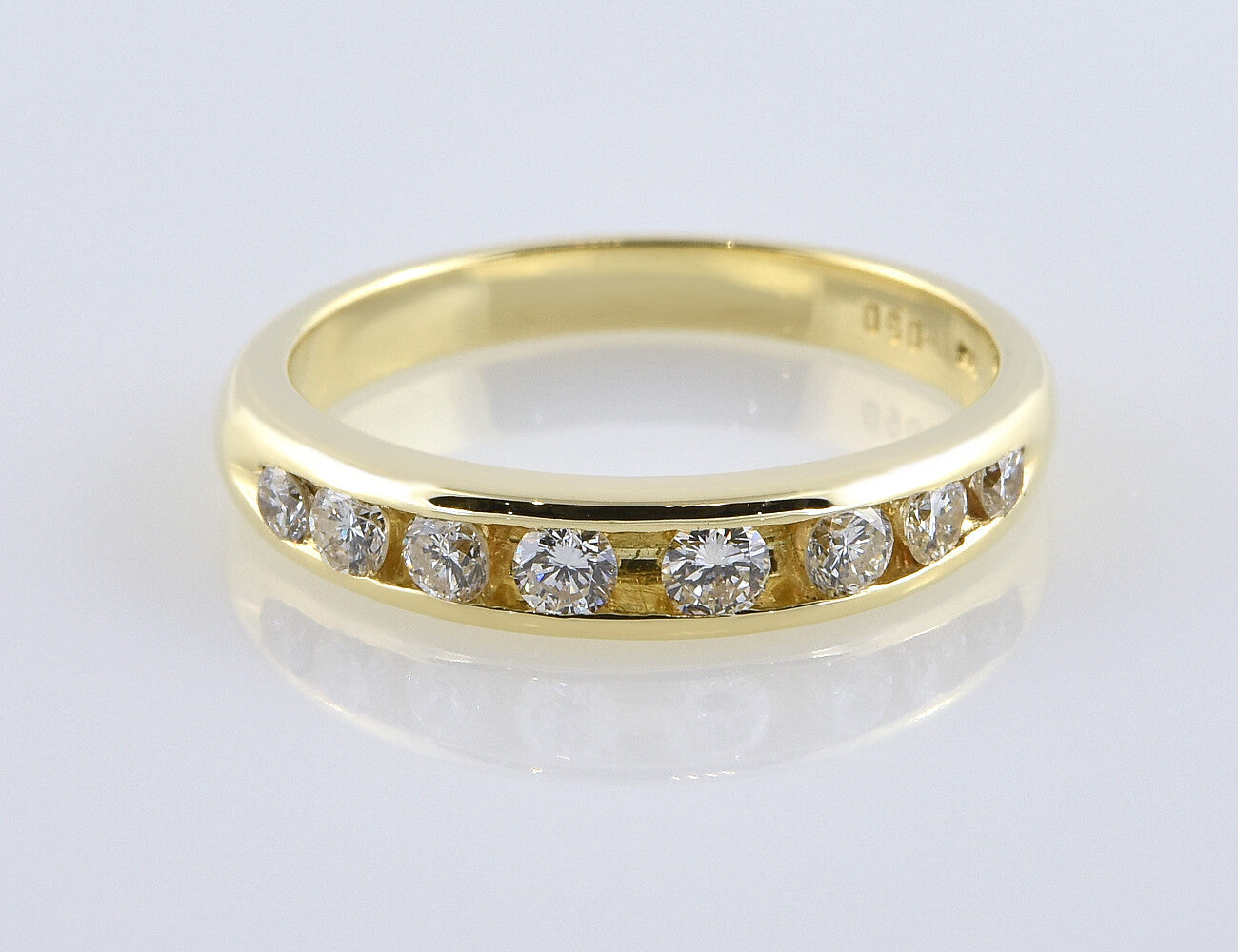 Diamant Ring 585/000 14 K Gelbgold 8 Brillanten zus. 0,50 ct