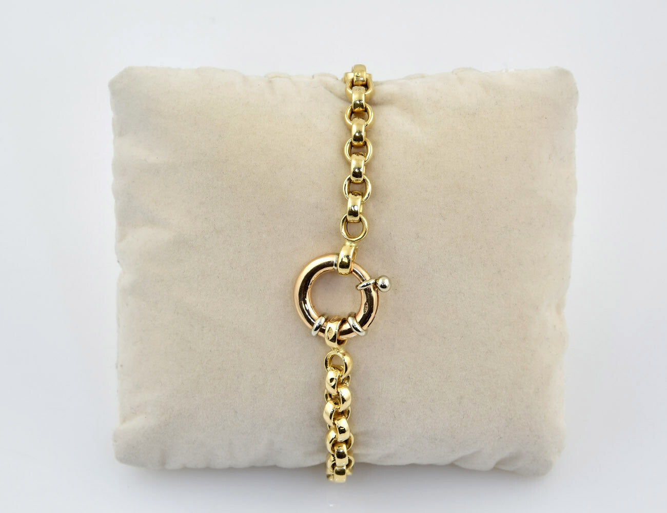 Armband Erbskette 585/000 14 K Gelbgold 19,5 cm lang