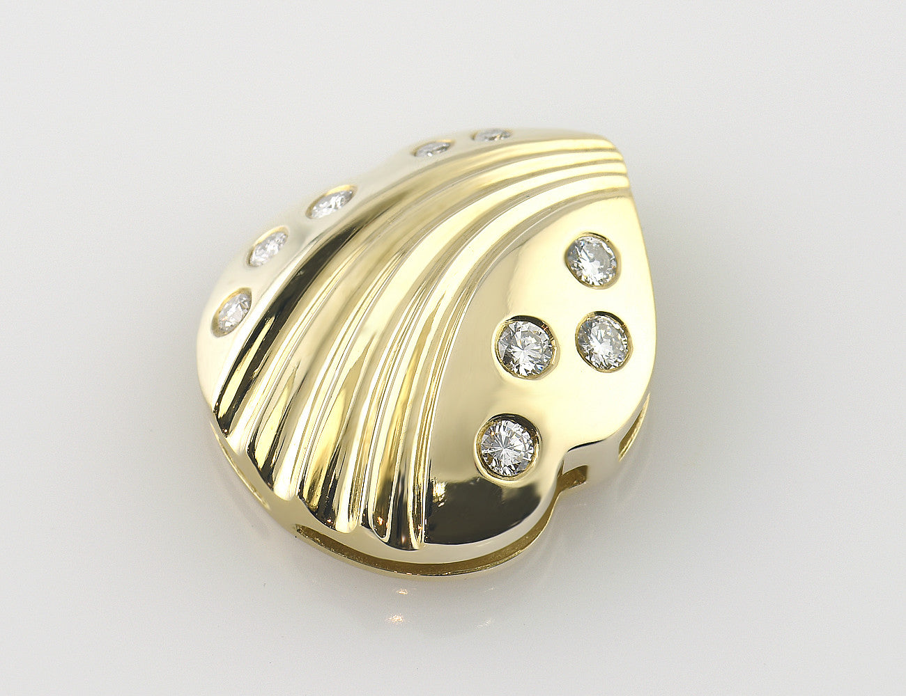 Anhänger Diamant 585/000 14 K Gelbgold 9 Brillanten zus. 0,33 ct