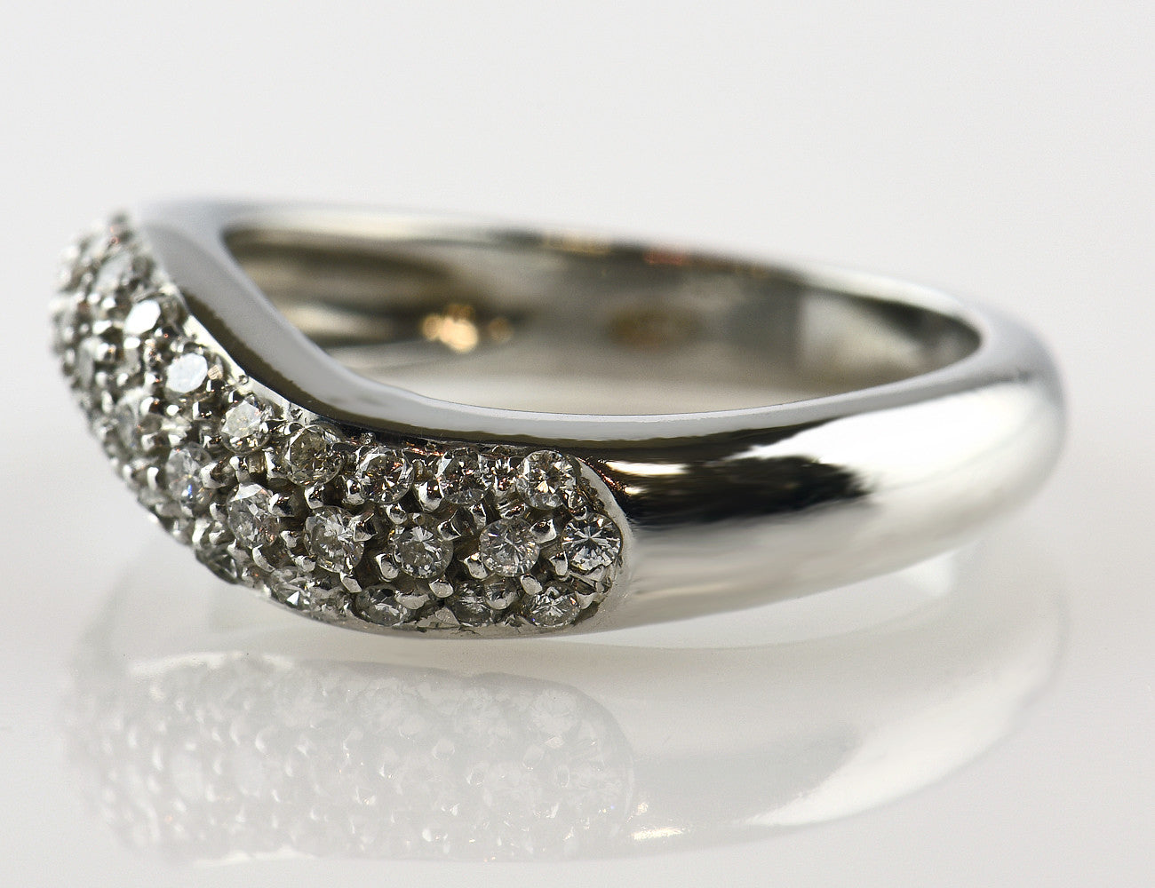 Diamant Ring 750 18 K Weißgold 37 Brillanten zus. 0,50 ct