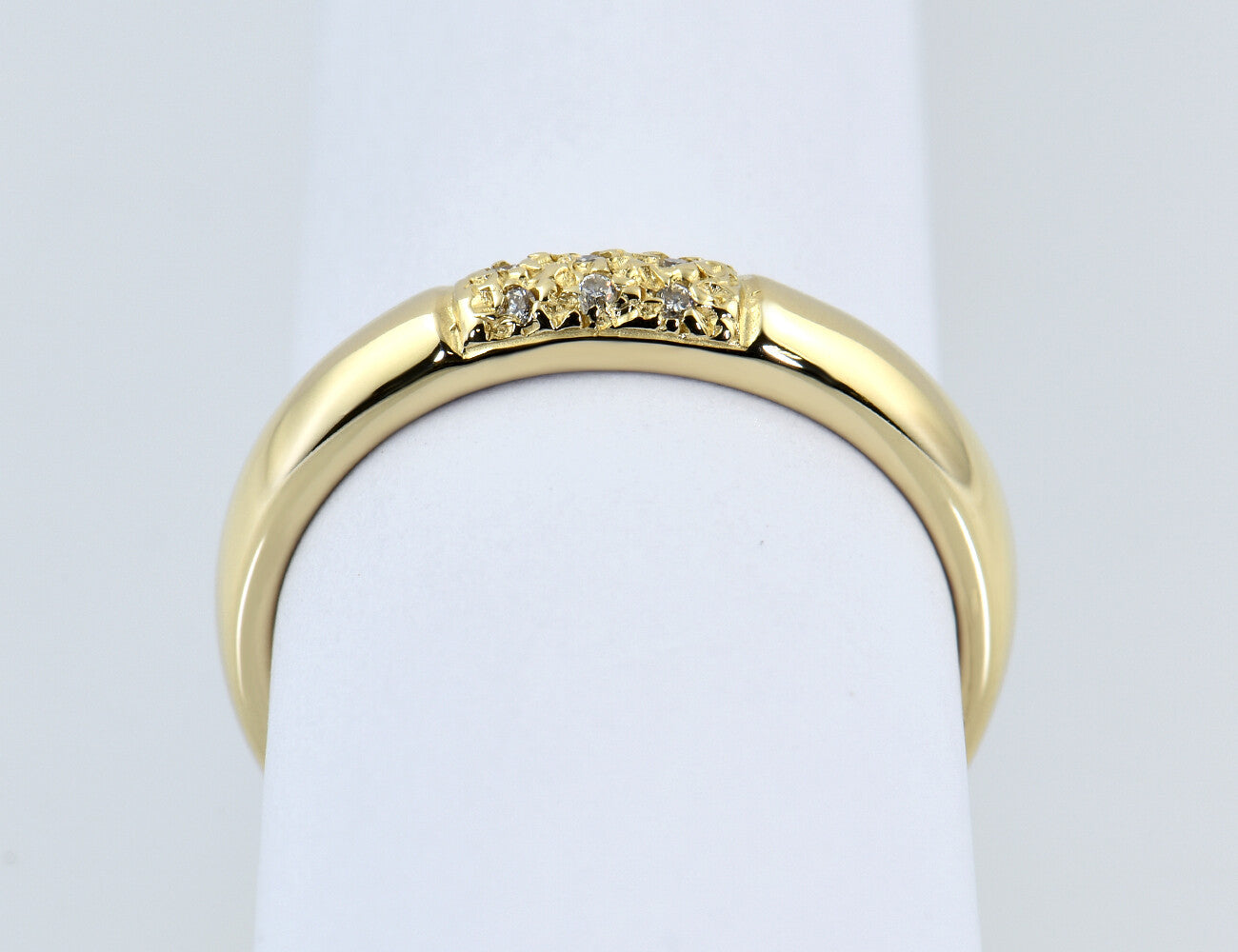Diamant Ring 585/000 14 K Gelbgold 6 Diamanten zus. 0,06 ct
