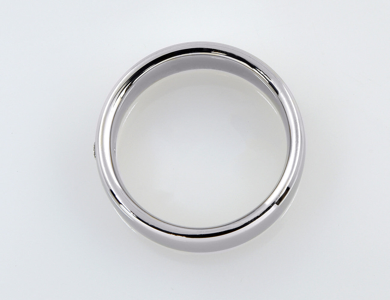 Diamant Ring 333/000 8 K Weißgold 1 Brillant 0,035 ct