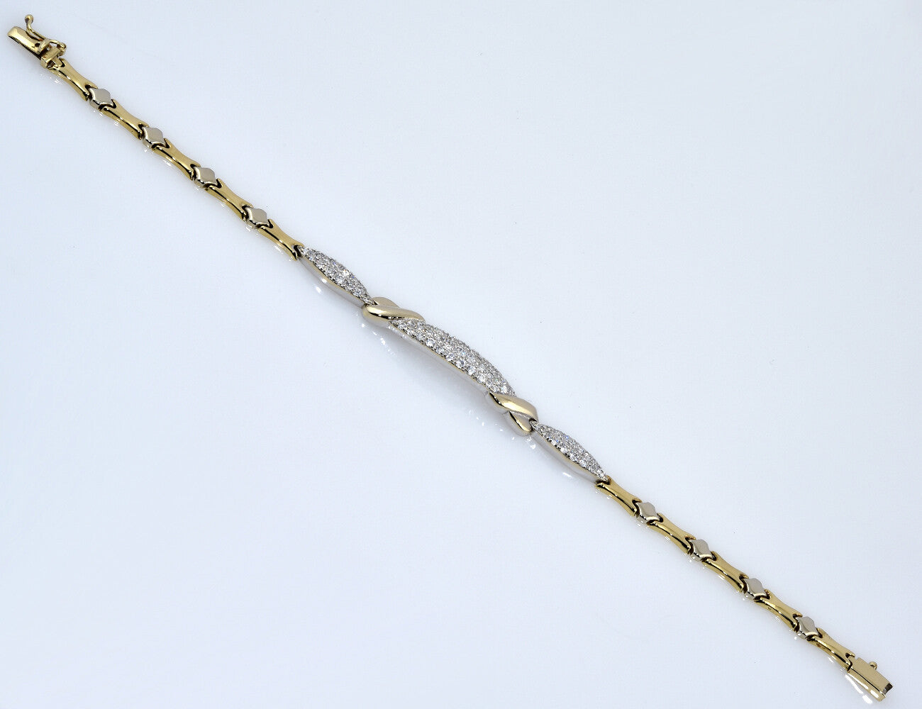 Armband 585/000 14 K Gelbgold Zirkonia 19 cm