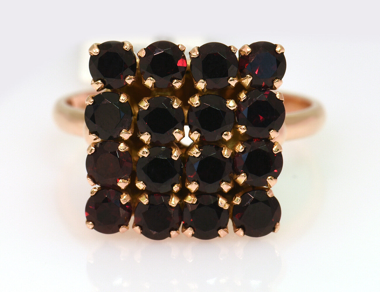 Ring Granat 750 18 K Gelbgold