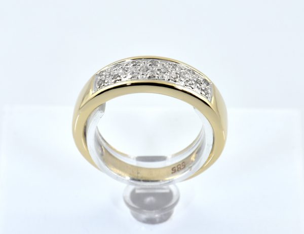 Diamant Ring 585/000 14 K Gelbgold 20 Diamanten zus. 0,20 ct