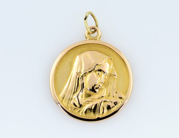 Anhänger Heilige Maria, Mutter Gottes 750/000 18 K Gelbgold