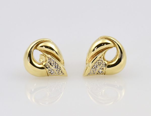 Ohrstecker 585/000 14 K Gelbgold 4 Diamanten zus. 0,02 ct