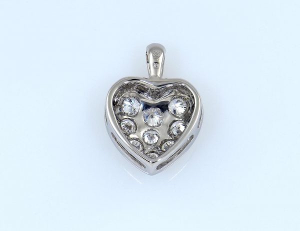 Diamant Anhänger 750/000 18 K Weißgold 9 Brillanten zus. 0,30 ct