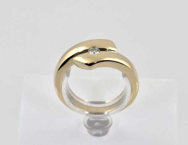 Diamant Ring 585/000 14 K Gelbgold  Brillant 0,14 ct