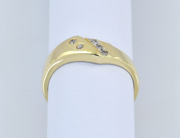 Diamant Ring 585/000 14 K Gelbgold 5 Diamanten zus. 0,07 ct