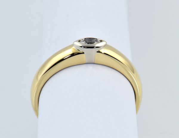 Diamant Ring 750/000 18 K Gelbgold Brillant 0,15 ct