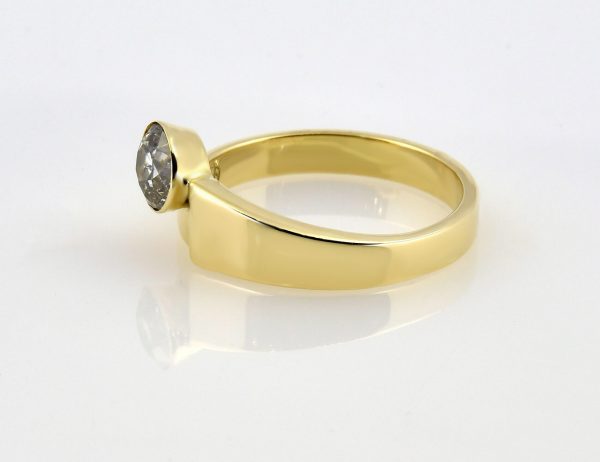 Diamant Solitär Ring 585/000 14 K Gelbgold Altschliffdiamant 0,70 ct