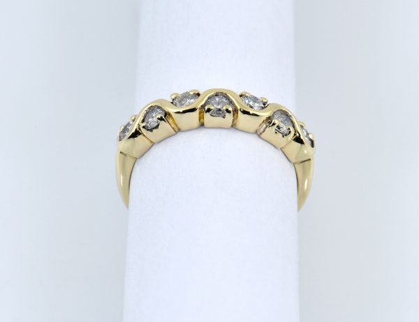 Diamant Ring 585/000 14 K Gelbgold 7 Brillanten zus. 0,55 ct