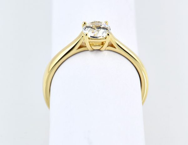 Solitär Swarovski Ring 585/000 14 K Gelbgold 0,70 ct Swarovski
