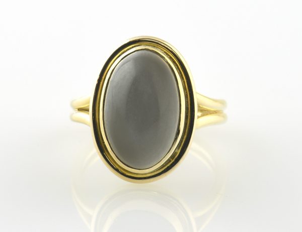 Ring Mondstein 750/000 18 K Gelbgold