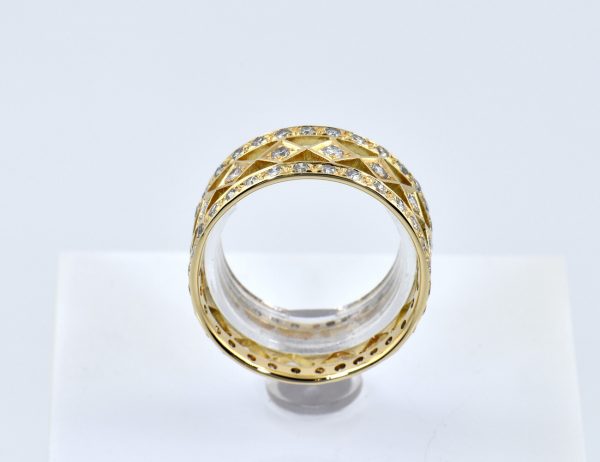 Diamant Ring 585/000 14 K Gelbgold 135 Diamanten zus. 1,40 ct