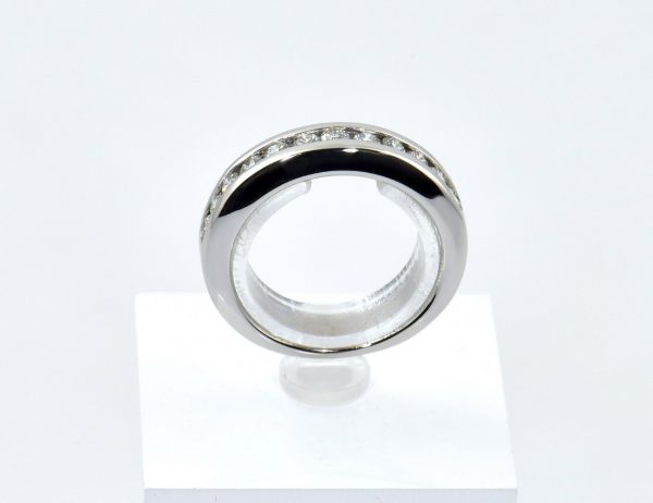 Diamant Ring 585/000 14 K Weißgold 12 Brillanten zus. 0,60 ct