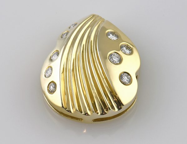 Anhänger Diamant 585/000 14 K Gelbgold 9 Brillanten zus. 0,33 ct
