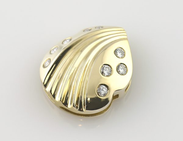 Anhänger Diamant 585/000 14 K Gelbgold 9 Brillanten zus. 0,33 ct