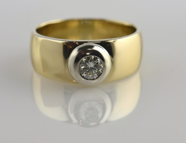 Diamant Solitär Ring 585/000 14 K Gelbgold Brillant 0,40 ct
