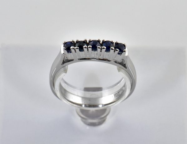 Saphir Ring 590/000 14 K Weißgold