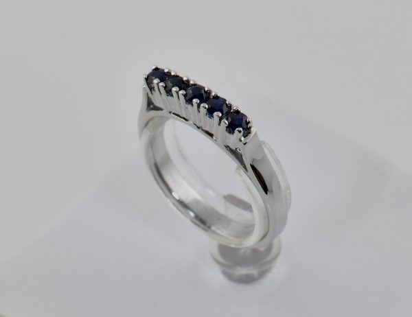 Saphir Ring 590/000 14 K Weißgold