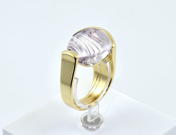 Amethyst Ring 585/000 14K Yellow Gold