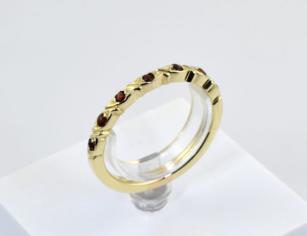 Ring Granat 585/000 14 K Gelbgold