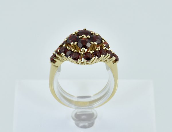 Ring Granat 333/000 8 K Gelbgold