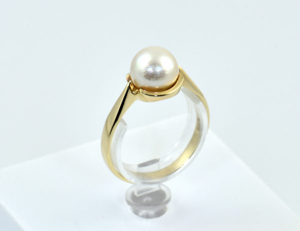 Ring Akoya-Perle 585/000 14 K Gelbgold