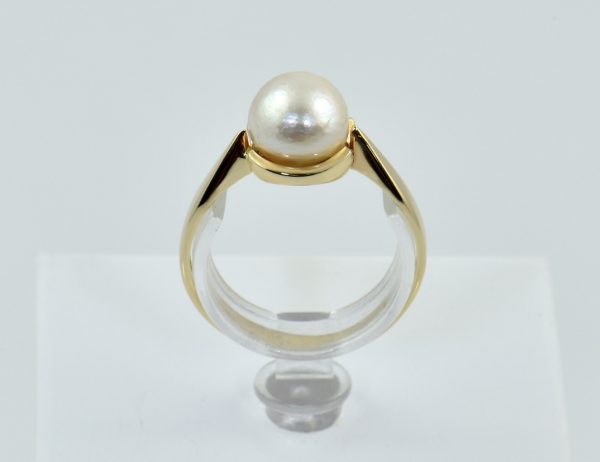Ring Akoya-Perle 585/000 14 K Gelbgold