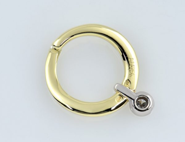 Anhänger Diamant 585/000 14 K Gelbgold 1 Brillant 0,13 ct