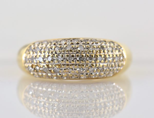 Diamant Ring 750/000 18 K Gelbgold 50 Diamanten zus. 0,50 ct