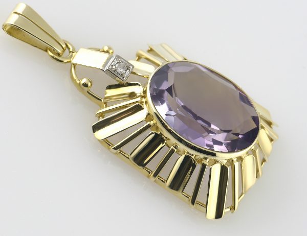 Anhänger Topas / Diamant 585 14 K Gelbgold