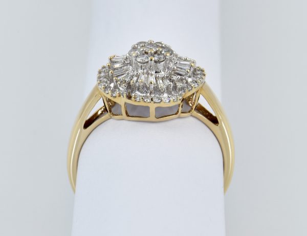 Diamant Ring 585/000 14 K Gelbgold 59 Diamanten zus. 1,00 ct