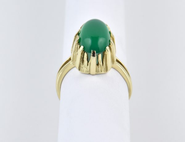 Ring Jade 333/000 8 K Gelbgold