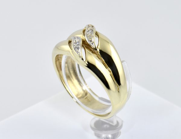 Diamant Ring 585/000 14 K Gelbgold 6 Diamanten zus. 0,04 ct