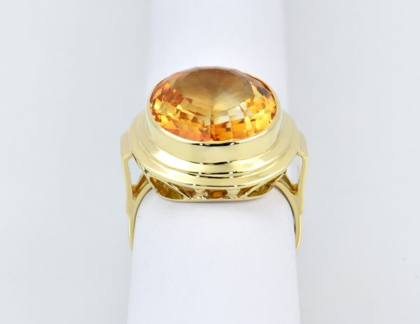 Ring Citrin 585/000 14 K Gelbgold