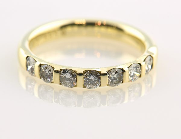 Diamant Ring 585 14 K Gelbgold 7 Brillanten zus. 0,67 ct