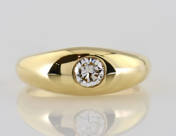 Diamant Solitär Ring 585 14 K Gelbgold Brillant 0,36 ct