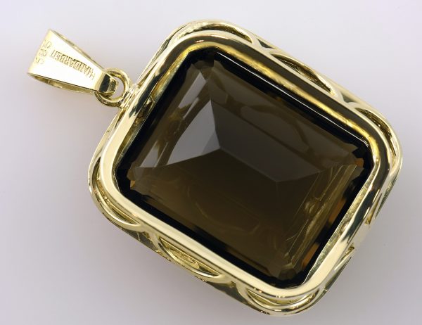 Anhänger Rauchquarz 585 14 K Gelbgold