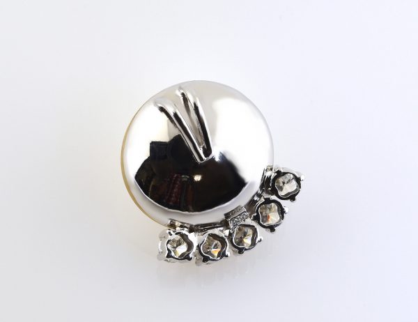 Anhänger Mabe´perle 585/000 14 K Weißgold 5 Brillanten zus. 0,50 ct