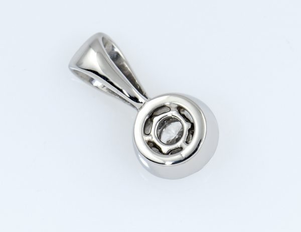 Solitär Anhänger Diamant 585/000 14 K Weißgold  Brillant 0,25 ct